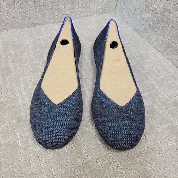 Rothy’s The Flat Women's Size 10 US Metallic Lattice Stitch Slip On Flat Shoes - Picture 3 of 11